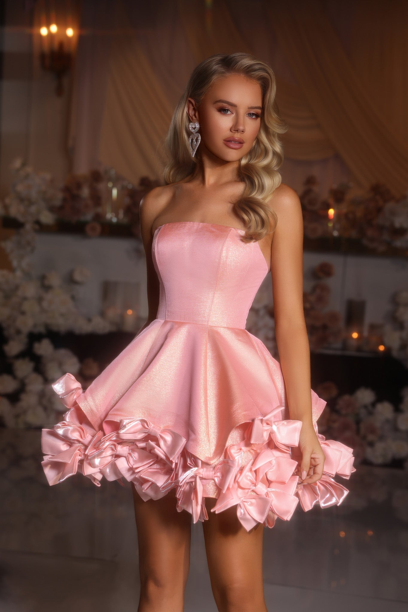 Pink cocktail dress PS25671E-02