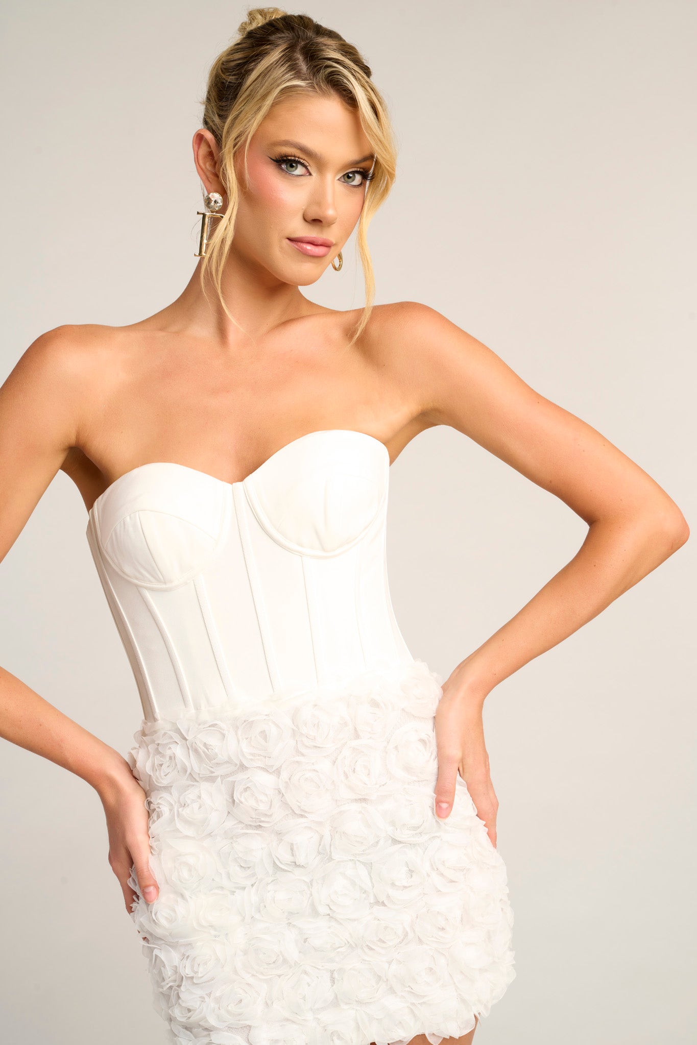 White corset dress PS26500