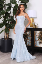 Cinderella Blue sequin mermaid gown