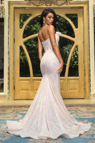 Pink sequin mermaid gown