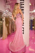 Pink sequin gown PS24850C-PINK-3