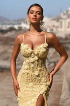 Yellow floral dress PS25294