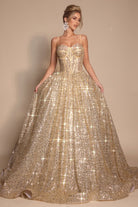 PS25308 Gold Ballgown