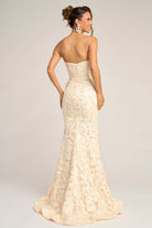 Cream lace mermaid gown