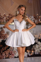White and silver mini dress, PS25752