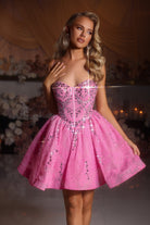 Pink mini dress PS25784