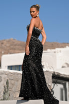 PS26002 Black beaded gown