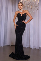 PS26010 Black Sparkle Formal Gown