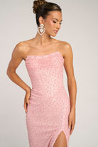 Pink strapless beaded gown - PS26309E