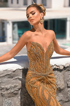 Woman in gold beaded gown, PS26401C-Gold-02