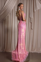 Pink sequin formal gown