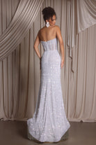 Ivory sequin gown PS26432C, formal dress