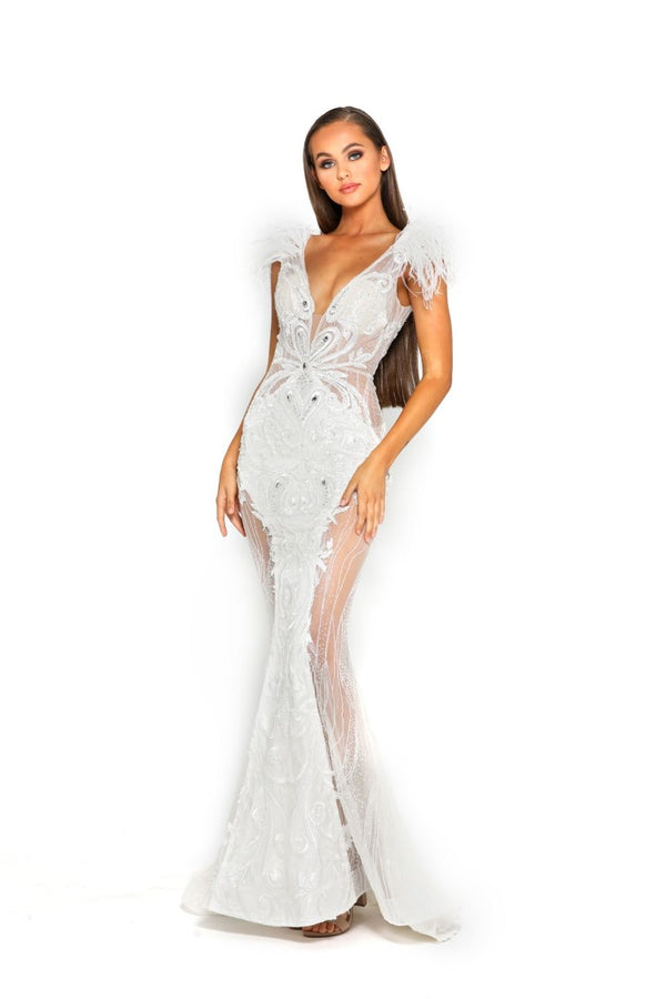 PS1986 FUFU GOWN WHITE