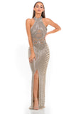 PS3002 SILVER COUTURE DRESS