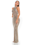 PS3002 SILVER COUTURE DRESS