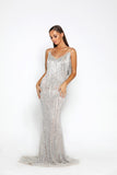 PS3009 SILVER COUTURE DRESS