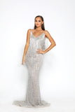 PS3009 SILVER COUTURE DRESS