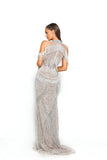 PS3010 SILVER COUTURE DRESS
