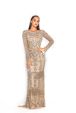 PS3013 BRONZE NUDE COUTURE DRESS