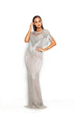 PS3017 SILVER COUTURE DRESS