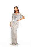 PS3017 SILVER COUTURE DRESS