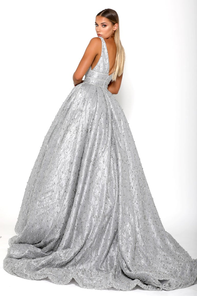 CINDERELLA GOWN SILVER – Portia and Scarlett